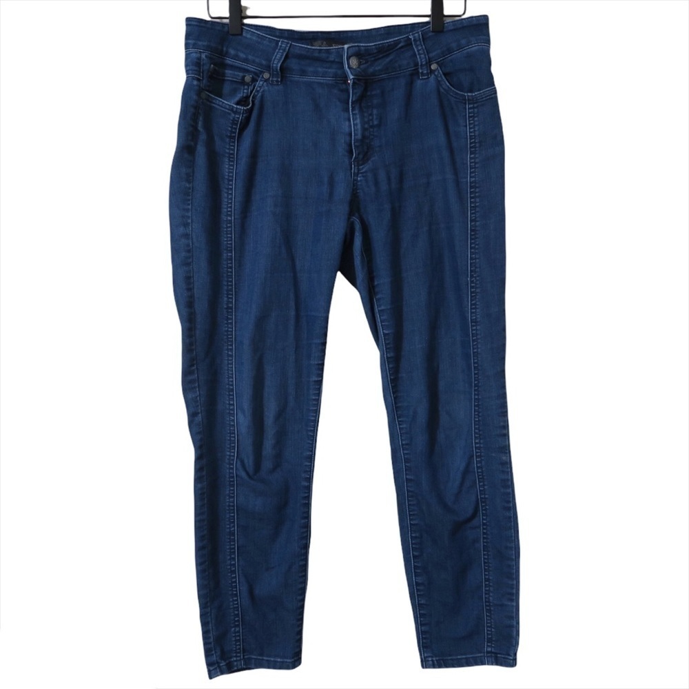 PrAna Mid Wash Blue Mid Rise Skinny Jeans Paneled Casual‎ 31